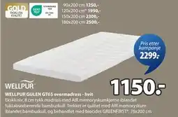 JYSK WELLPUR GULEN GT65 overmadrass - hvit tilbud
