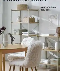JYSK VANDBORG reol, NOK 750 tilbud