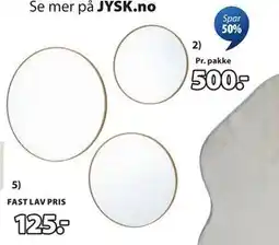 JYSK SANDAGER speil, NOK 500 tilbud