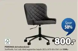 JYSK PEBRINGE skrivebordsstol, NOK 800 tilbud