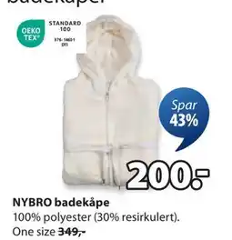 JYSK NYBRO badekåpe, NOK 200 tilbud