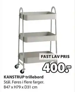 JYSK KANSTRUP trillebord, NOK 400 tilbud