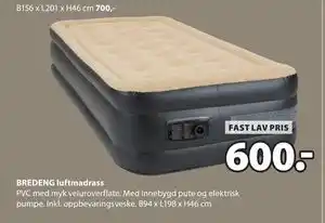 JYSK BREDENG luftmadrass tilbud
