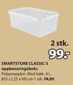 JYSK SMARTSTORE CLASSIC 5 oppbevaringsboks, NOK 99 tilbud