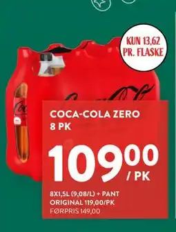 Jacobs COCA-COLA ZERO 8 PK, NOK 109 tilbud