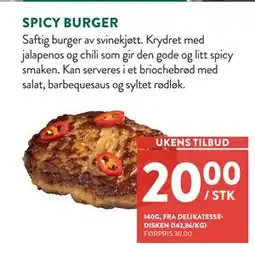 Jacobs SPICY BURGER, NOK 20 tilbud