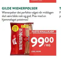 Jacobs GILDE WIENERPØLSER, NOK 99 tilbud