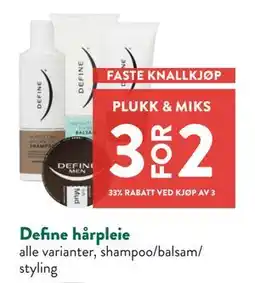 Jacobs Define hårpleie tilbud