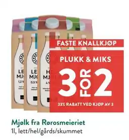 Jacobs Mjølk fra Rørosmeieriet tilbud
