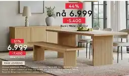 Skeidar Groove spisebord 95x180 cm, NOK 6999 tilbud