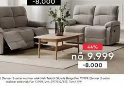 Skeidar Denver 2-seter, NOK 9999 tilbud