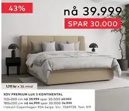 Skeidar XOV PREMIUM LUX 3 KONTINENTAL tilbud