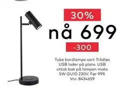 Skeidar Tube bordlampe, NOK 699 tilbud