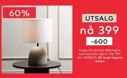 Skeidar Argao bordlampe, NOK 399 tilbud