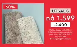 Skeidar Mellow teppe, NOK 1599 tilbud
