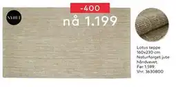Skeidar Lotus teppe 160x230 cm, NOK 1199 tilbud