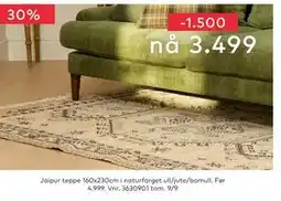 Skeidar Jaipur teppe, NOK 3499 tilbud
