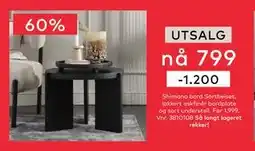 Skeidar Shimana bord Sortbeiset, NOK 799 tilbud