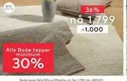 Skeidar Bodø teppe, NOK 1799 tilbud