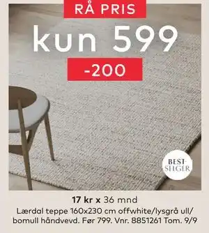 Skeidar Lærdal teppe, NOK 599 tilbud