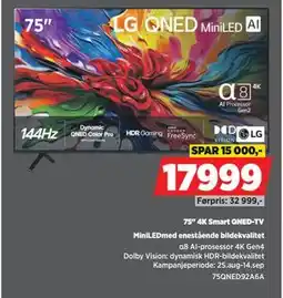 POWER 75 4K Smart QNED-TV, NOK 17999 tilbud
