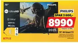 POWER 75 4K Smart TV, NOK 8990 tilbud