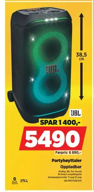 POWER Partyhøyttaler, NOK 5490 tilbud