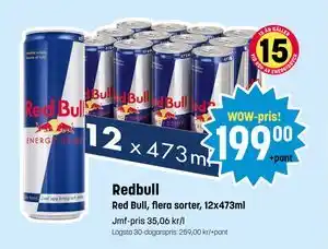 Eurocash Redbull, SEK 199 tilbud