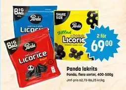 Eurocash Panda lakrits, SEK 69 tilbud