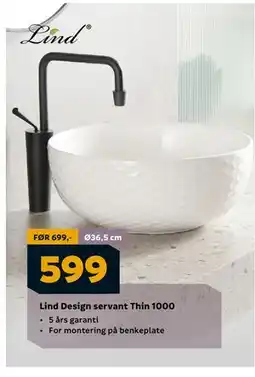 Megaflis Lind Design servant Thin 1000, NOK 599 tilbud