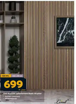 Megaflis Lind akustikk spileelement Hasle 14 spiler tilbud