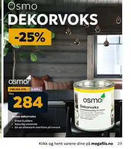 Megaflis Osmo dekorvoks tilbud