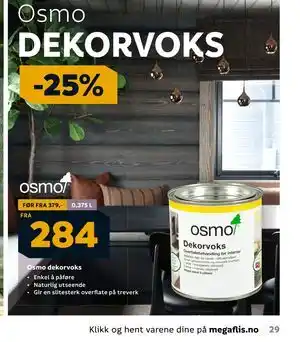Megaflis Osmo dekorvoks tilbud