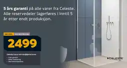 Megaflis Celeste Lucca rett dusjhjørne krom tilbud