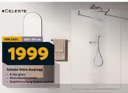 Megaflis Celeste Vetro dusjvegg tilbud
