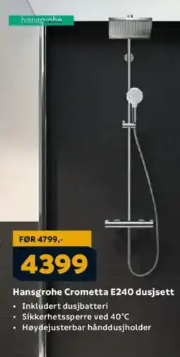 Megaflis Hansgrohe Crometta E240 dusjsett tilbud