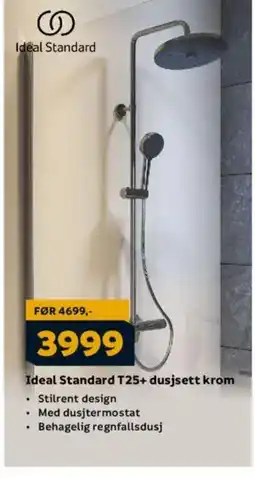 Megaflis Ideal Standard T25+ dusjsett krom tilbud