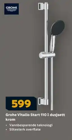 Megaflis Grohe Vitalio Start 110 I dusjsett krom tilbud