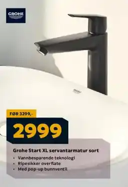 Megaflis Grohe Start XL servantarmatur sort tilbud