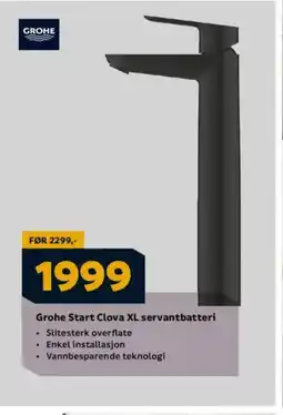 Megaflis Grohe Start Clova XL servantbatteri tilbud