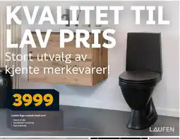 Megaflis Laufen Rigo toalett matt sort tilbud