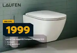 Megaflis Laufen Lua veggskål Compact Rimless hvit tilbud