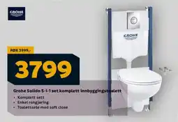 Megaflis Grohe Solido 5-i-1 set komplett innbyggingstoalett tilbud