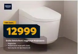 Megaflis Grohe Sensia Basic vegghengt dusjtoalett tilbud