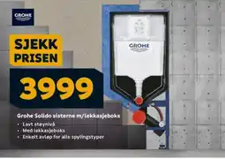 Megaflis Grohe Solido sisterne m/lekkasjeboks tilbud