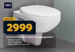 Megaflis Grohe Solido 4in1 Set komplett innbyggingstoalett tilbud
