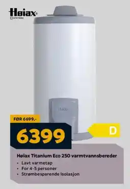Megaflis Høiax Titanium Eco 250 varmtvannsbereder tilbud