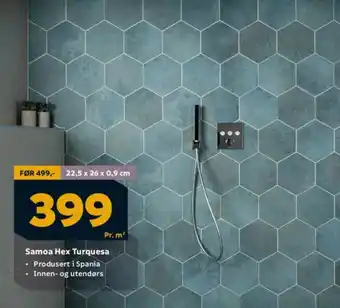 Megaflis Samoa Hex Turquesa tilbud