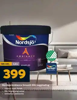 Megaflis Nordsjø Ambiance Smooth Silk veggmaling tilbud