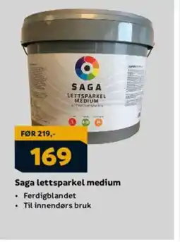 Megaflis Saga lettsparkel medium tilbud